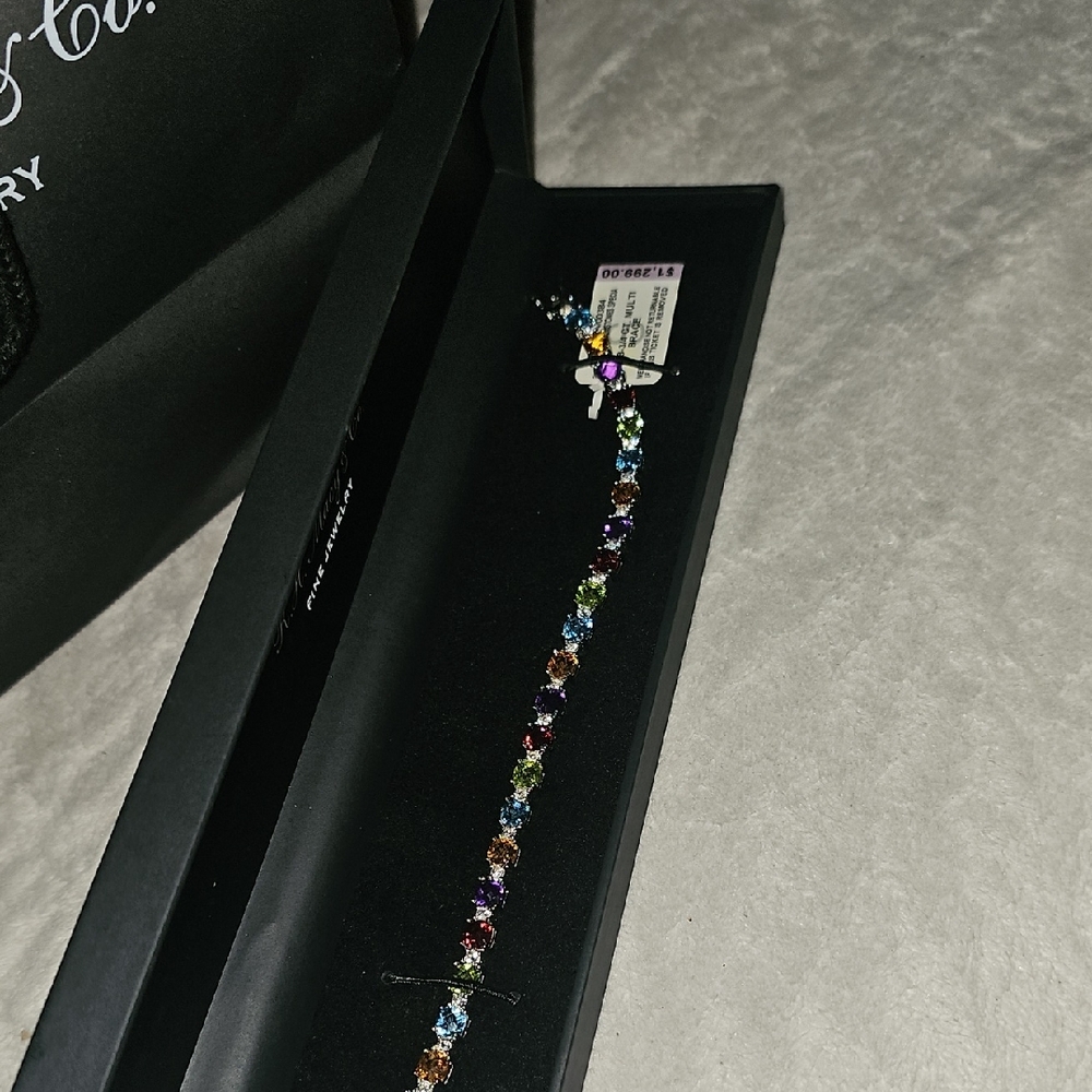 SS 18-3/4 CT. MULTI BRAE.  SEM PRECIOUS GEMSTONES SPECIA NEW